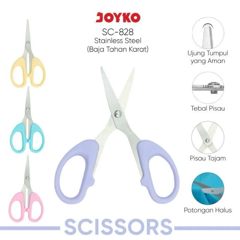Gunting Scissors Joyko SC-828PTL PASTEL COLOR