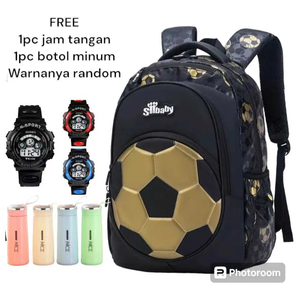 Tas Sekolah Anak Laki laki Tk SD SMP motif bola soccer beli 1 dapat 3 item Fashion Anak Terbaru