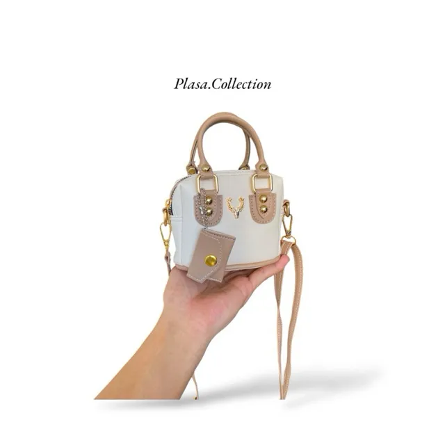 (ARFELLA) Tas Wanita Sling Bag MINI 2 Ruang Elegan Mewah dengan Desain Unik dan Tali Selempang yang Nyaman (NAYLA MINIATURE)