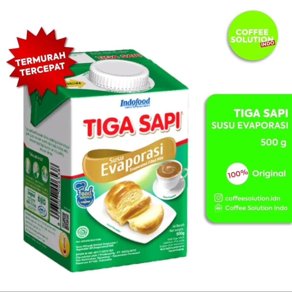 SUSU EVAPORASI TIGA SAPI 500ML TERMURAH!!