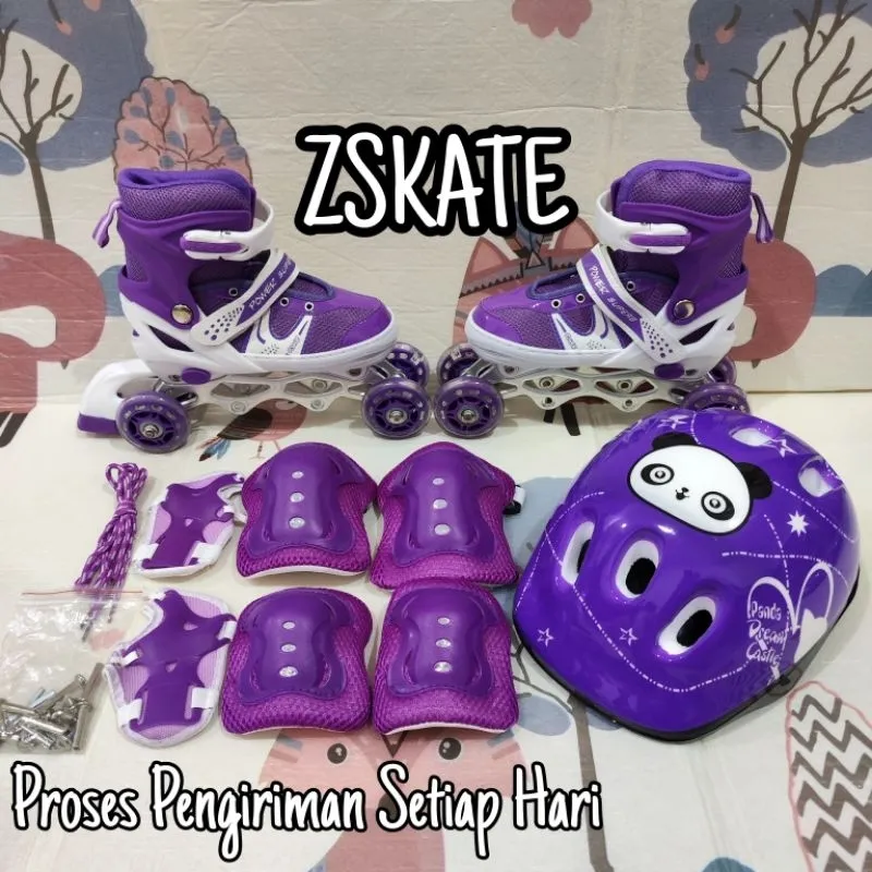 PROMO HEBOH !!! FULLSET LENGKAP SEPATU RODA ANAK / INLINE SKATE / SETTING BAJAJ PEMULA