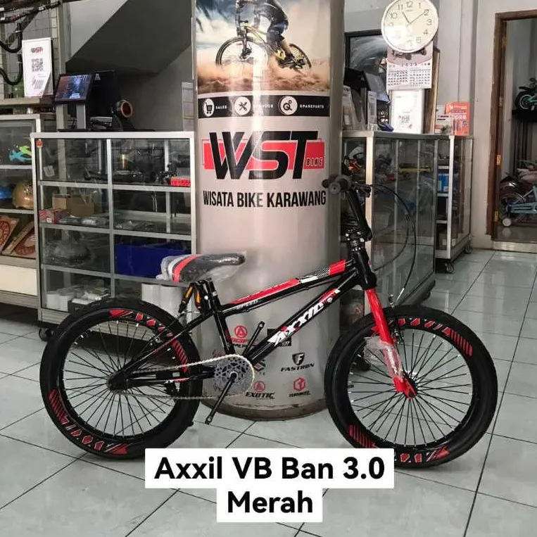 SEPEDA ANAK BMX 20 AXXIL 9990 BAN 3.0 REM V BRAKE DAN REM CAKRAM BAN BESAR JUMBO 3.0
