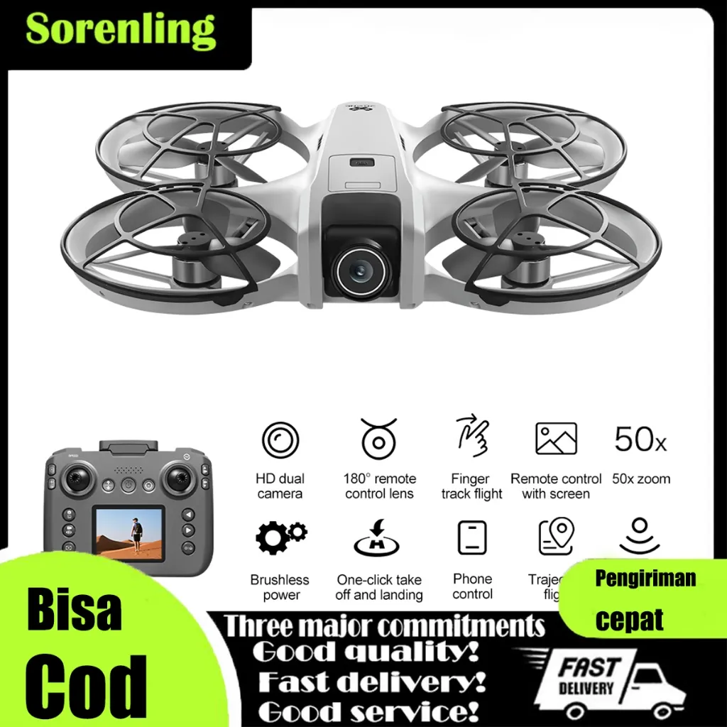 Sorenling v666 pro Drone, Bisa COD/Layar tampilan dengan kendali jarak jauh/Kit Baterai/FPV WIFI/Kamera ganda ultra-jernih 8k