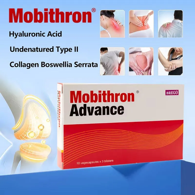 Mobithron Advance Joint Support Supplement Hyaluronic Acid Undenatured Type II Collagen Boswellia Serrata 30Capsules