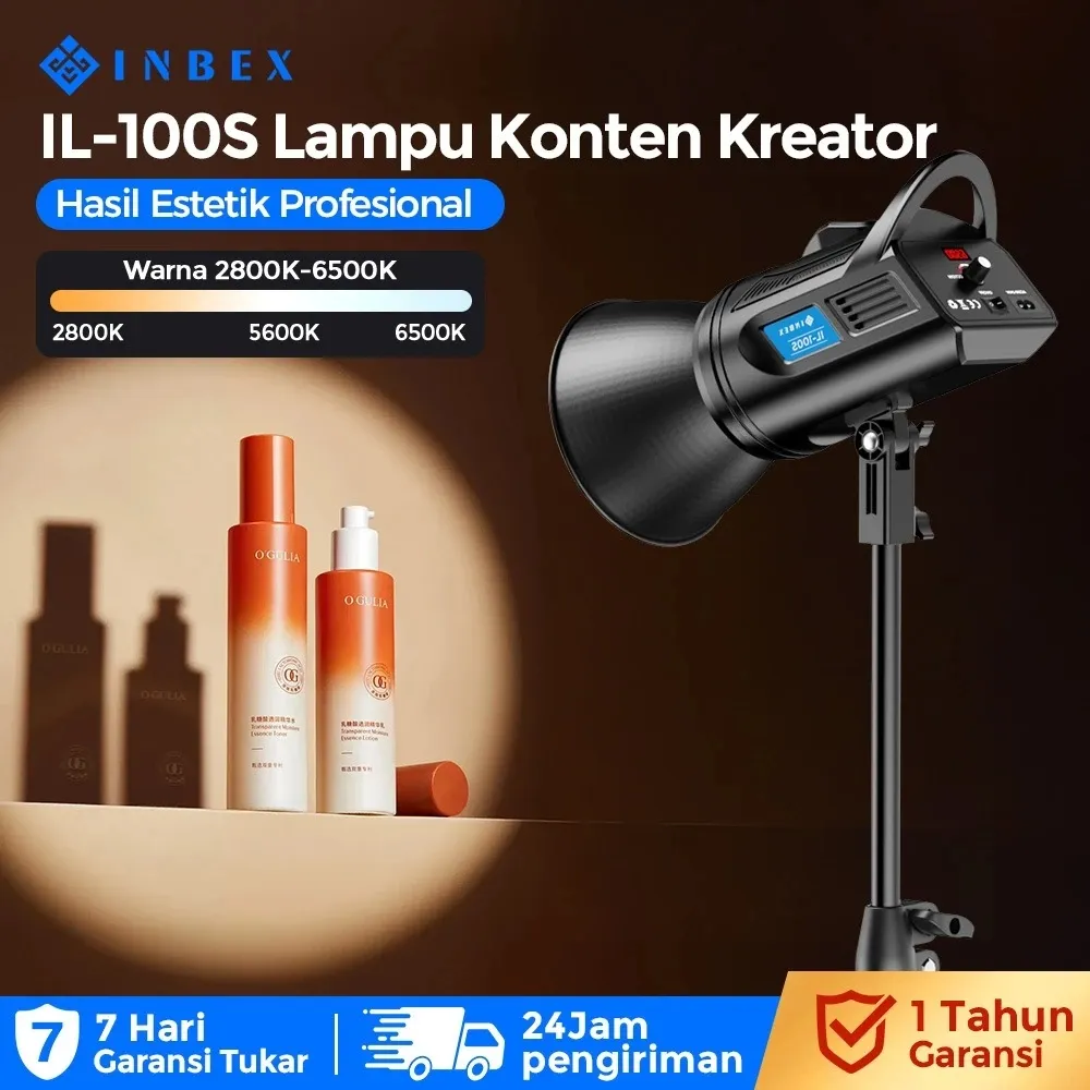 INBEX Lampu Studio 100S Softbox Livestream Foto Studio Fotografi Lighstand Paket LED Light Video/Tiktok