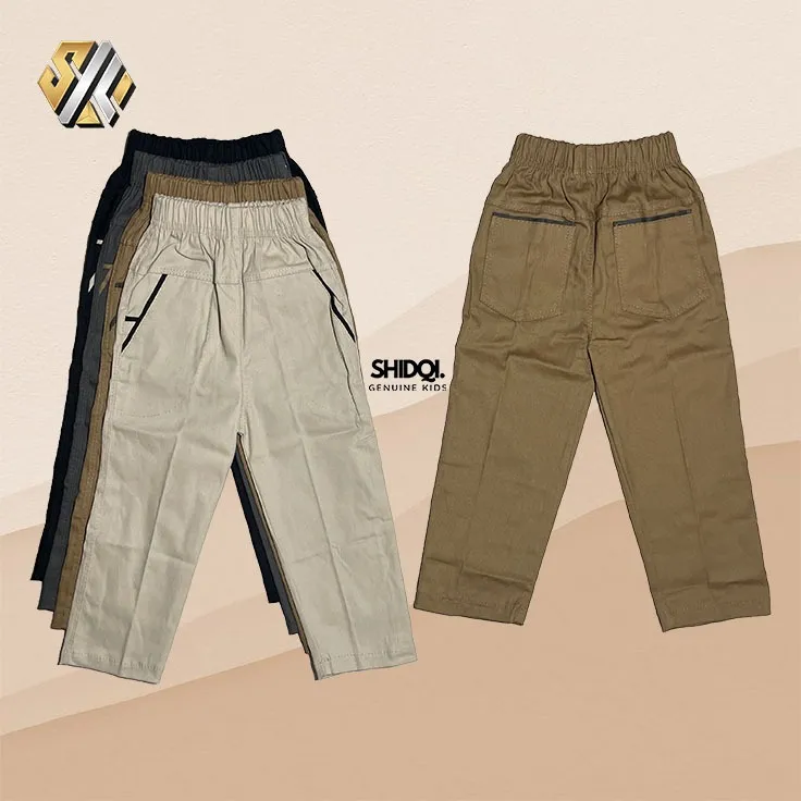 SHIDQI.STORE Celana Anak Laki-laki Chinos Panjang Umur 1-10 Tahun Slim Fit  Bahan Twill Katun stretch