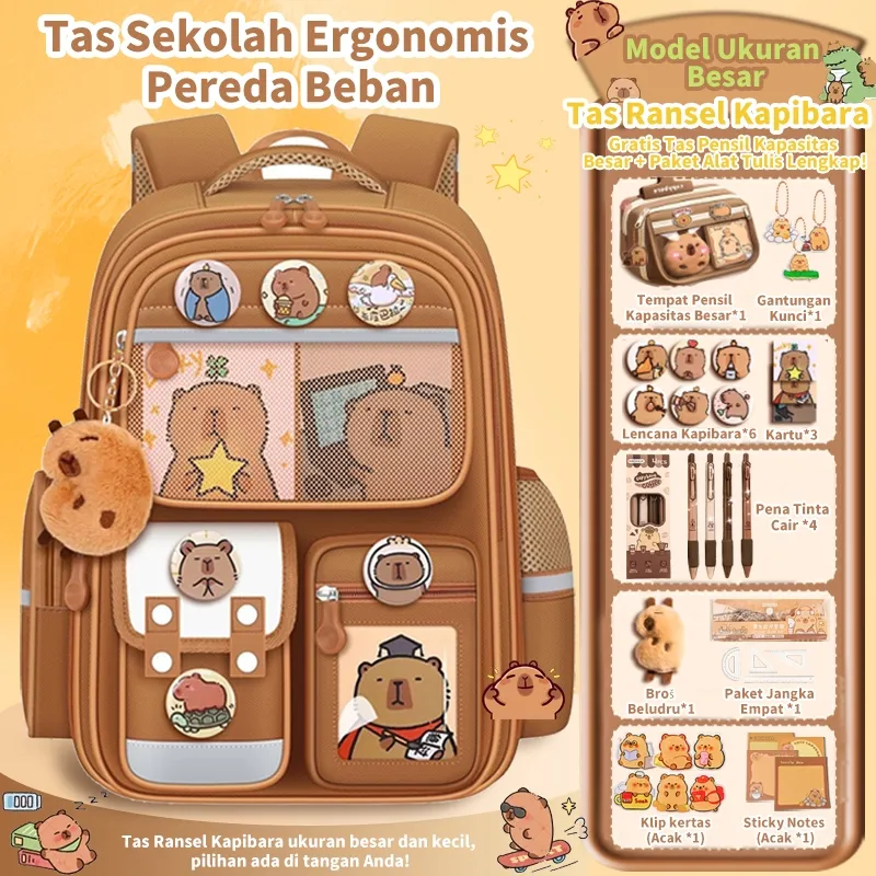 [DOTDING]Tas Sekolah Anak SD Anti Air Kapasitas Besar - Ringan & Ergonomis untuk Kelas 1-6 (Cocok untuk Laki & Perempuan)
