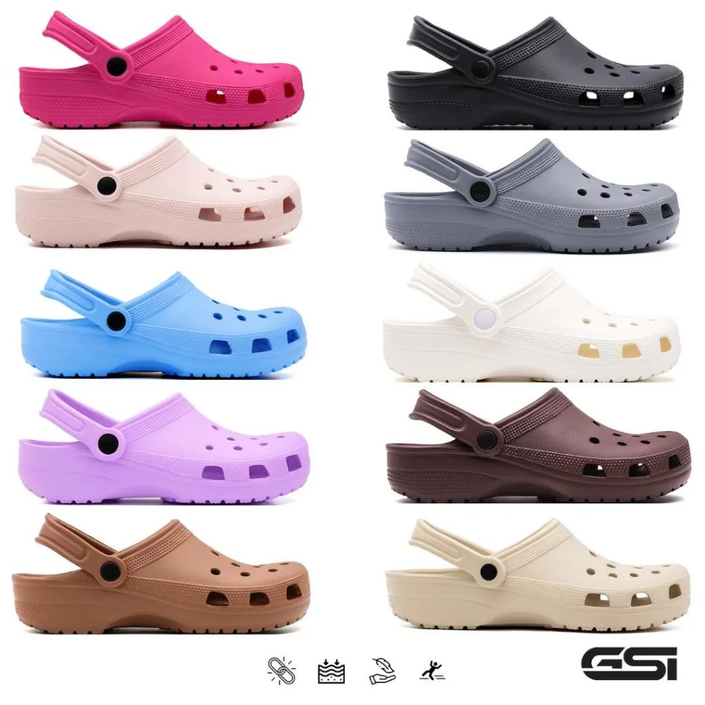 GSI Shoes - Sandal Wanita Baim Size 36-41 Fashion Karet EVA Premium Elastis Empuk Antislip Ringan Warna Black Pink