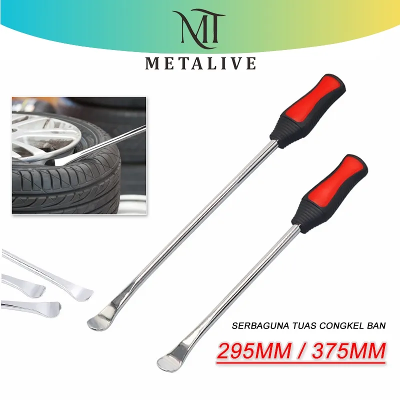 METALIVE Tuas Congkel Ban Motor Mobil Kuat Batang Pengangkat Ban Alat Congkelan Ban Sepeda/Pegangan Anti Selip