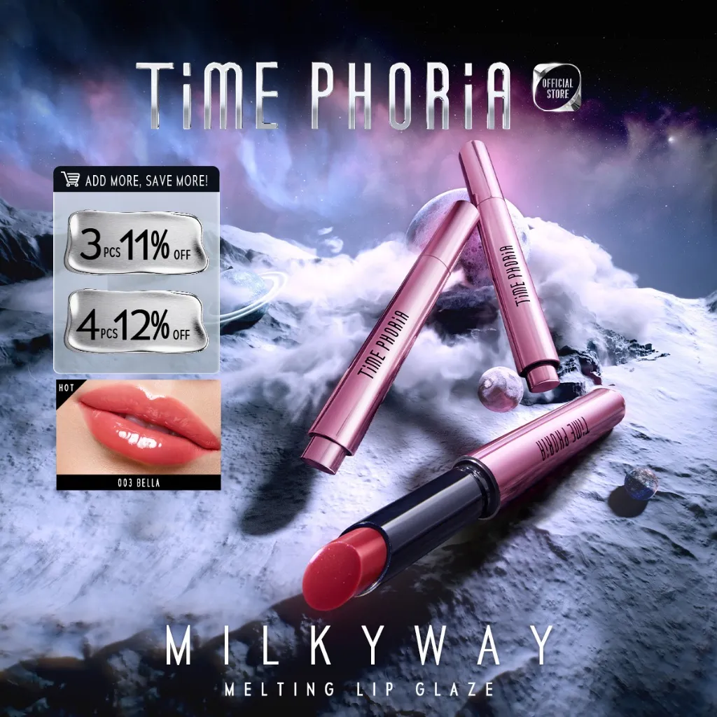 LIMITED 69k!! Timephoria Milkyway Melting Lip Balm Melembabkan & Mencerahkan Bibir Pelembab Bibir Lightweight & Cover Bibir Hyper Shine