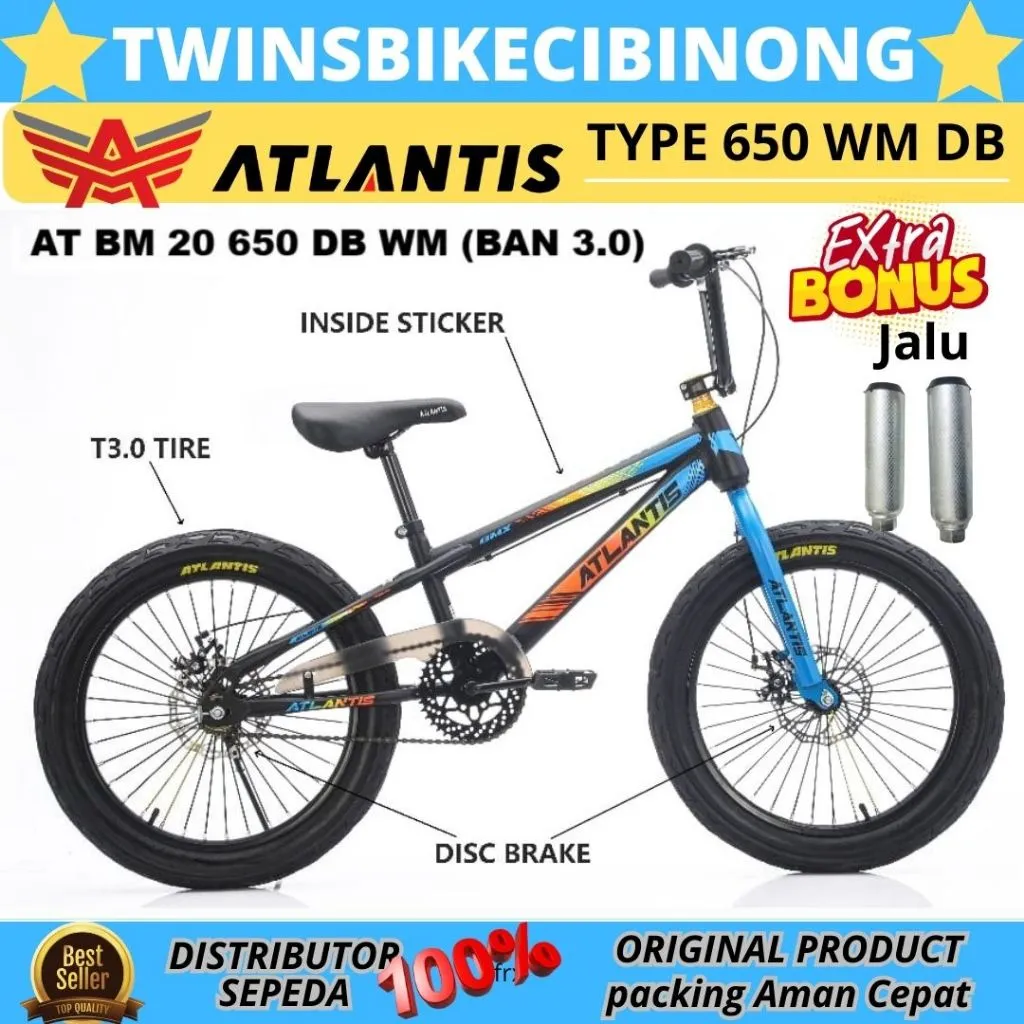 Sepeda Bmx 20 Atlantis 650 WM DISC BRAKE NEW 2026