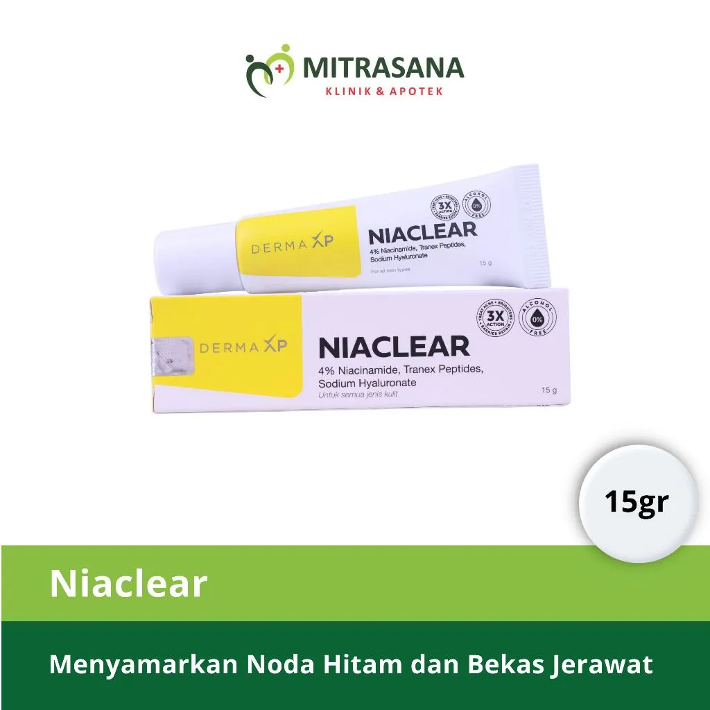 DermaXp Niaclear 15gr - Menyamarkan Noda Hitam dan Bekas Jerawat