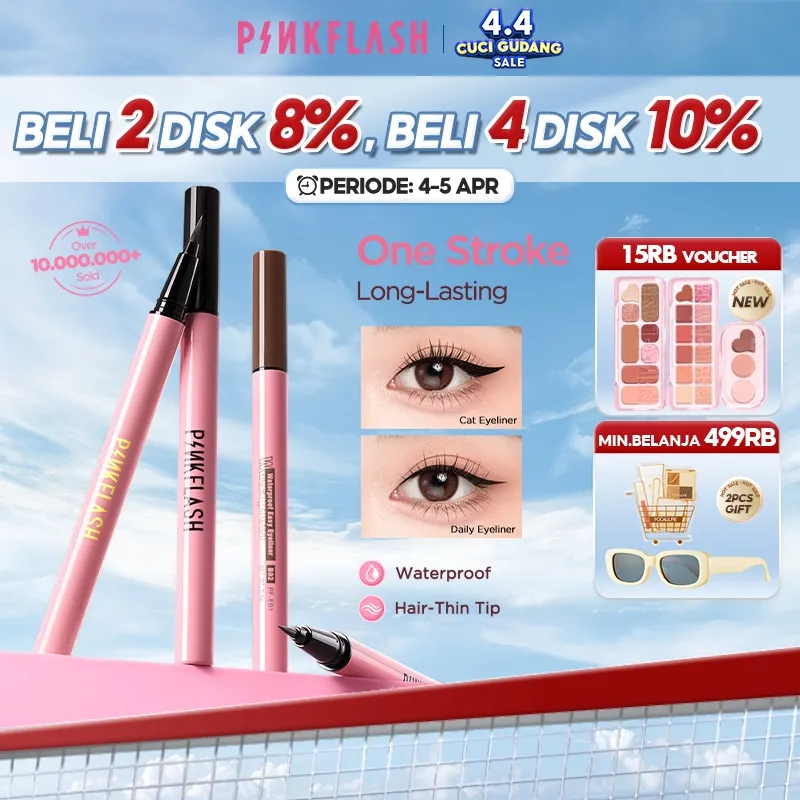 PINKFLASH Waterproof Liquid Eyeliner Tahan Lama Anti Air Long Wear Eyeliner