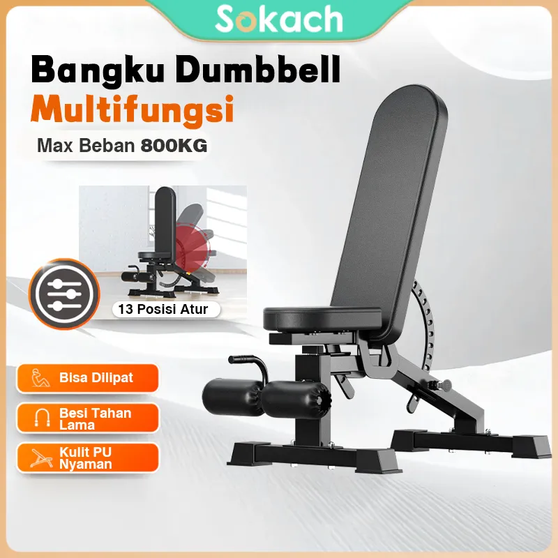 Adjustable Bench Press / Sit Up Multifungsi / Alat Olahraga Fitness Bench / Kursi Gym / Peralatan Olahraga Rumahan BB