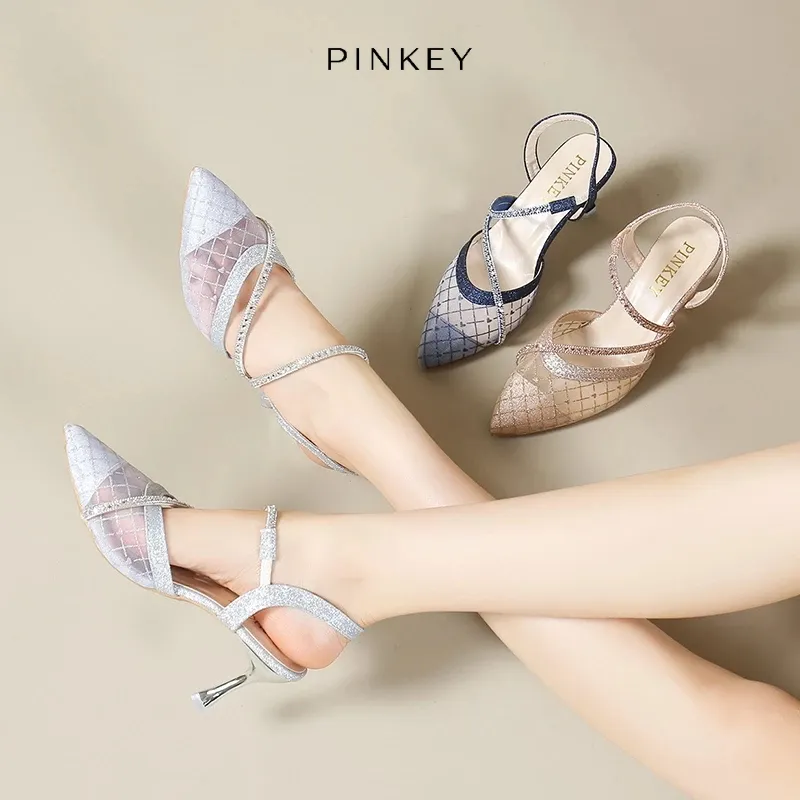 PINKEY P264 Sepatu Hak Tinggi Wanita Pointed Toe Pump Stiletto High Heels Wisuda Runcing 7cm