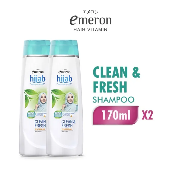 Emeron Shampoo Hijab Clean & Fresh Botol 170 ml x2