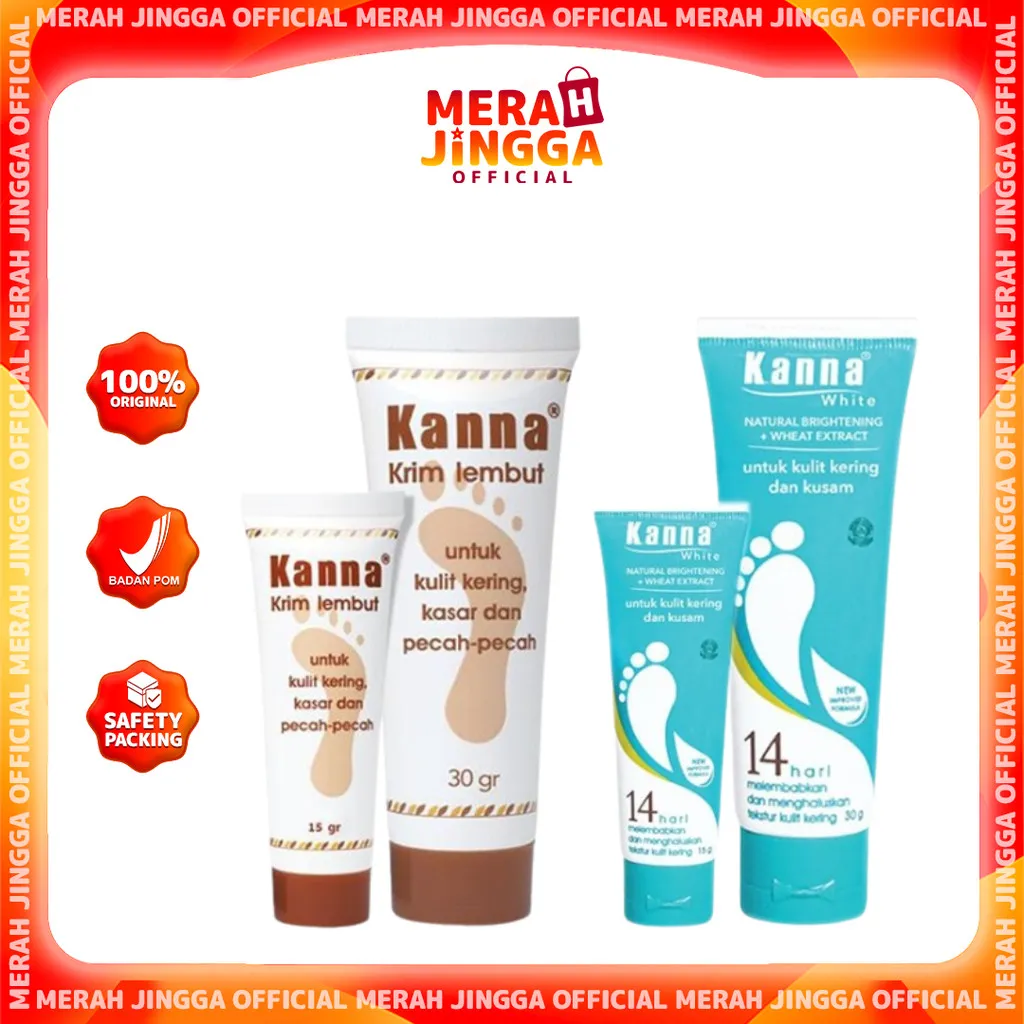 Kanna Krim Kaki | White | Lembut | 15gr - 30gr | Merah Jingga Official
