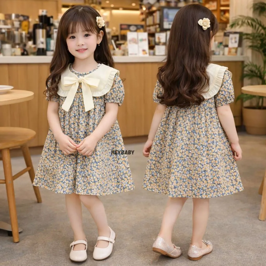 heybaby DRESS PRINCESS BELLE EBV Baju Dress Anak Perempuan  Dress anak 1-6 TAHUN