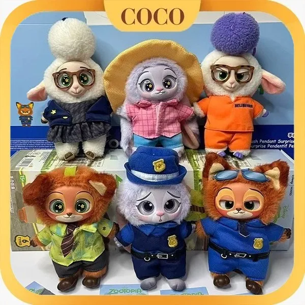Gantungan Kunci Boneka Plush Zootopia yang Lucu dan Menggemaskan Aksesori Mainan Fashion untuk Tas Gantungan Car Pendant Hadiah Pasangan