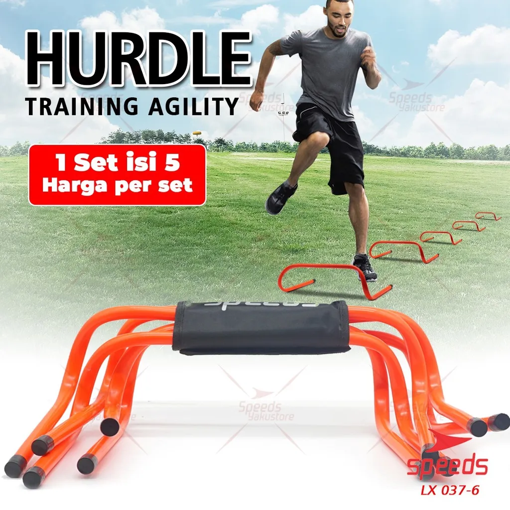 SPEEDS Hurdle Training Agility Tiang Latihan Loncat Lari Adjustable Atlit Sepak Bola Training Impor 037-6