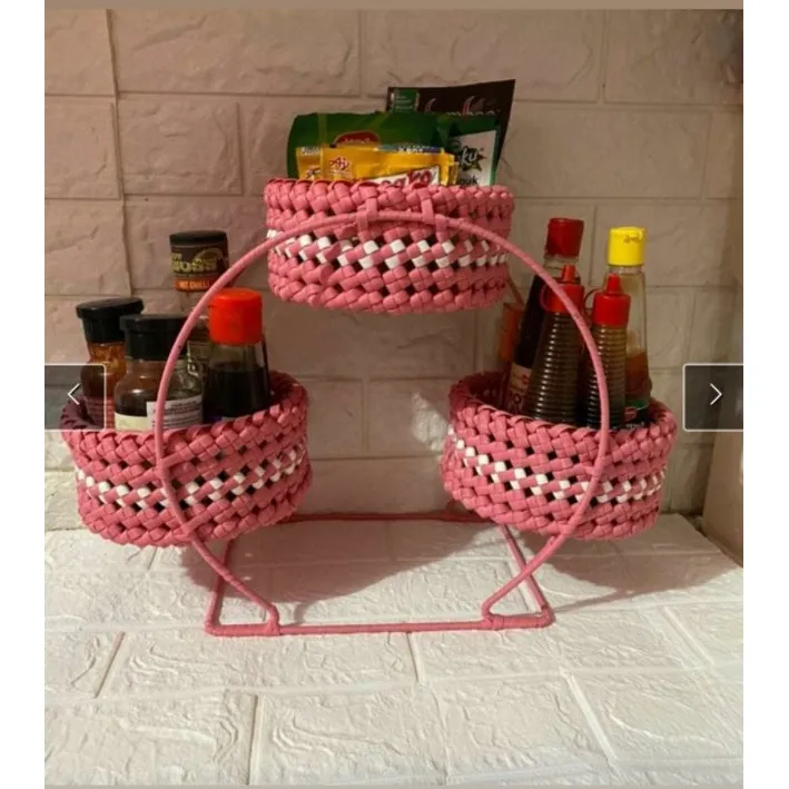PRODUK Terlaris , Tempat serbaguna / kincir bumbu/Tempat bumbu rotan sintetis