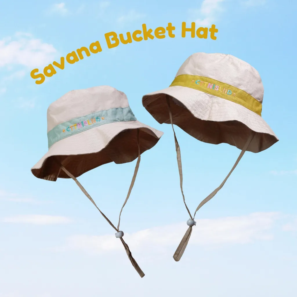 COTTON ISLAND SAVANA BUCKET HAT TALI I BUCKET HAT DEWASA I REVERSIBLE BUCKET HAT I BUCKET HAT UNISEX I TOPI