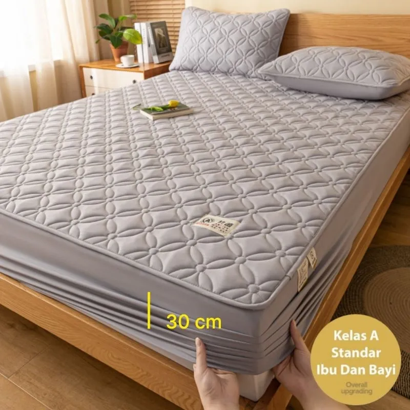 Sprei Sultan Waterproof anti ompol anti tahan air Viral Seprei Adem full Karet 180x200 160x200 king queen tipe 1 2 motif baru