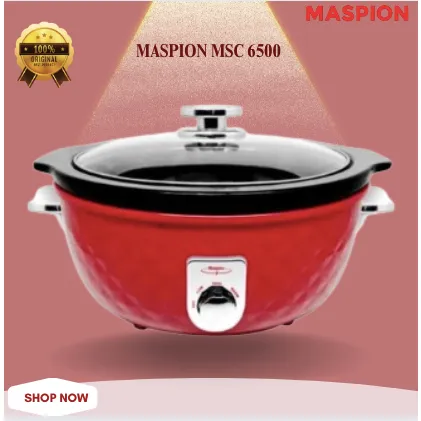 MASPION SLOW COOKER MSC 6500 /MSC6500/SLOW COOKER 6L/ORIGINAL MASPION/BERGARANSI RESMI