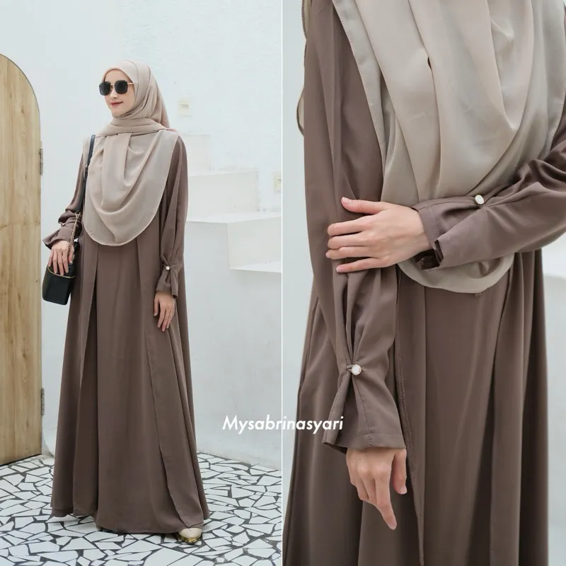 MASAYU ABAYA by SABRINA - GAMIS ABAYA WANITA PREMIUM BAHAN FAMOUS OUTER INNER MENYATU / SIZE S M XL