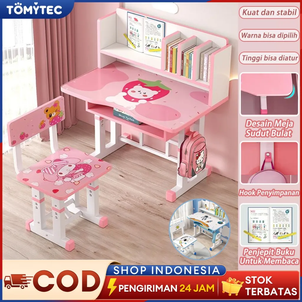 Meja Belajar Anak 3-16 Tahun Meja Dan Kursi Meja Kursi Adjustable Meja Tulis Anak  Meja Belajar Anak Set Kursi