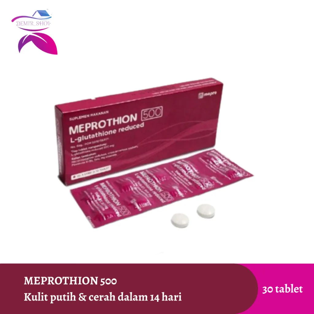 Meprothion L-Glutathione Reduced 500 mg Box 30 Tablet