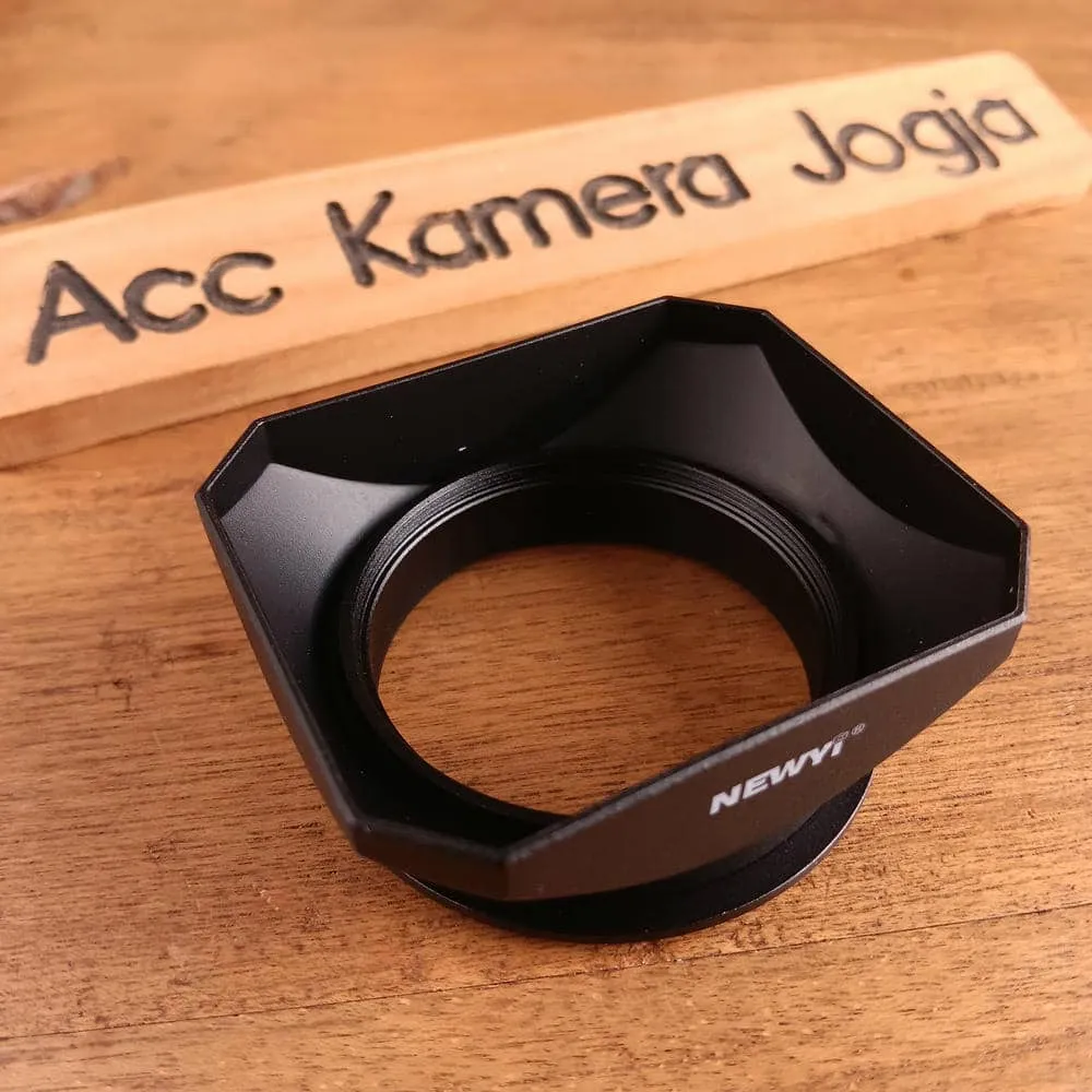 NEWYI Square Lens Hood for Sony Fujifilm Canon Nikon Mini Single Camera 58mm Black