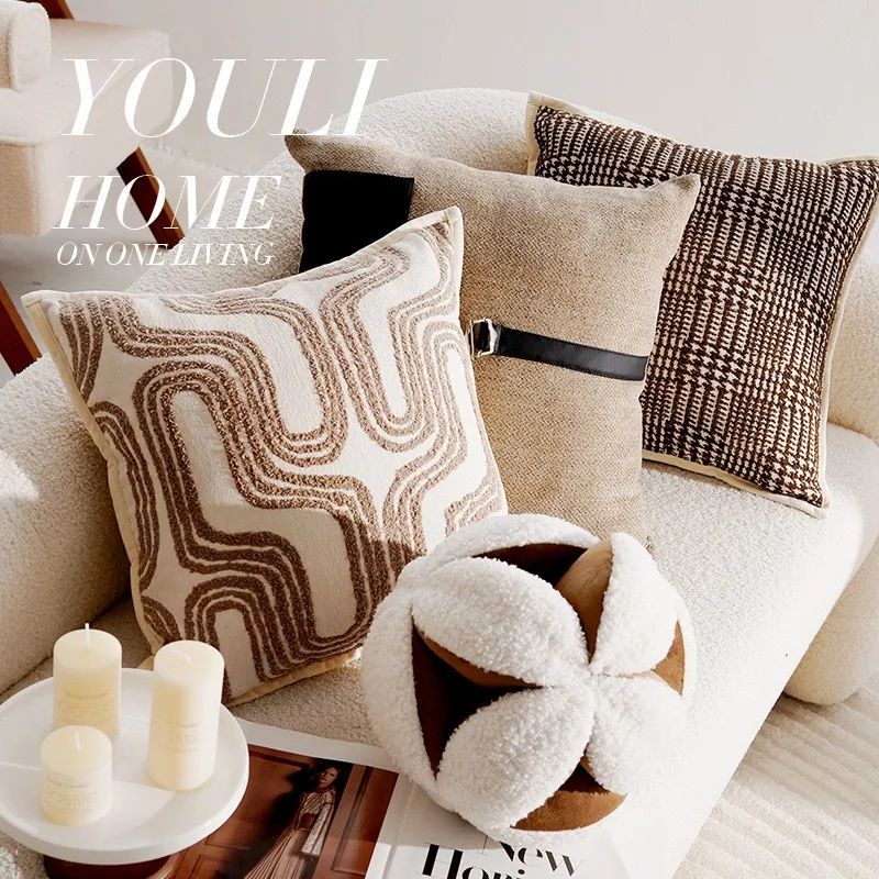SESEBI Sarung Bantal Sofa 45x45cm Mocca Estetik Premium
