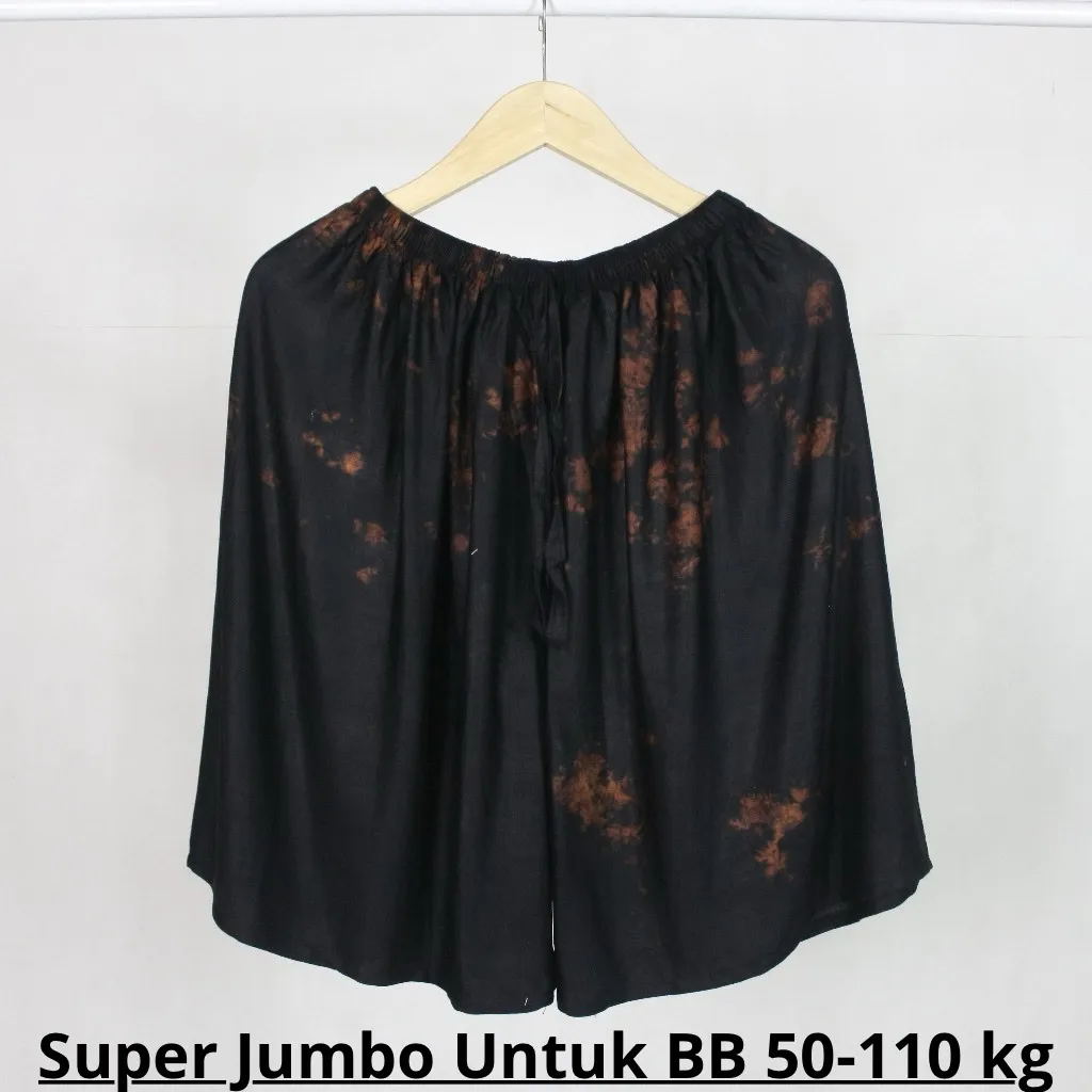 Celana Pendek Wanita Super Jumbo Hotpants Cewek Jumbo Rayon Motif Bali