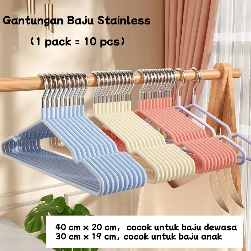 Gantungan Baju Stainless (1pack 10pcs) anti karat