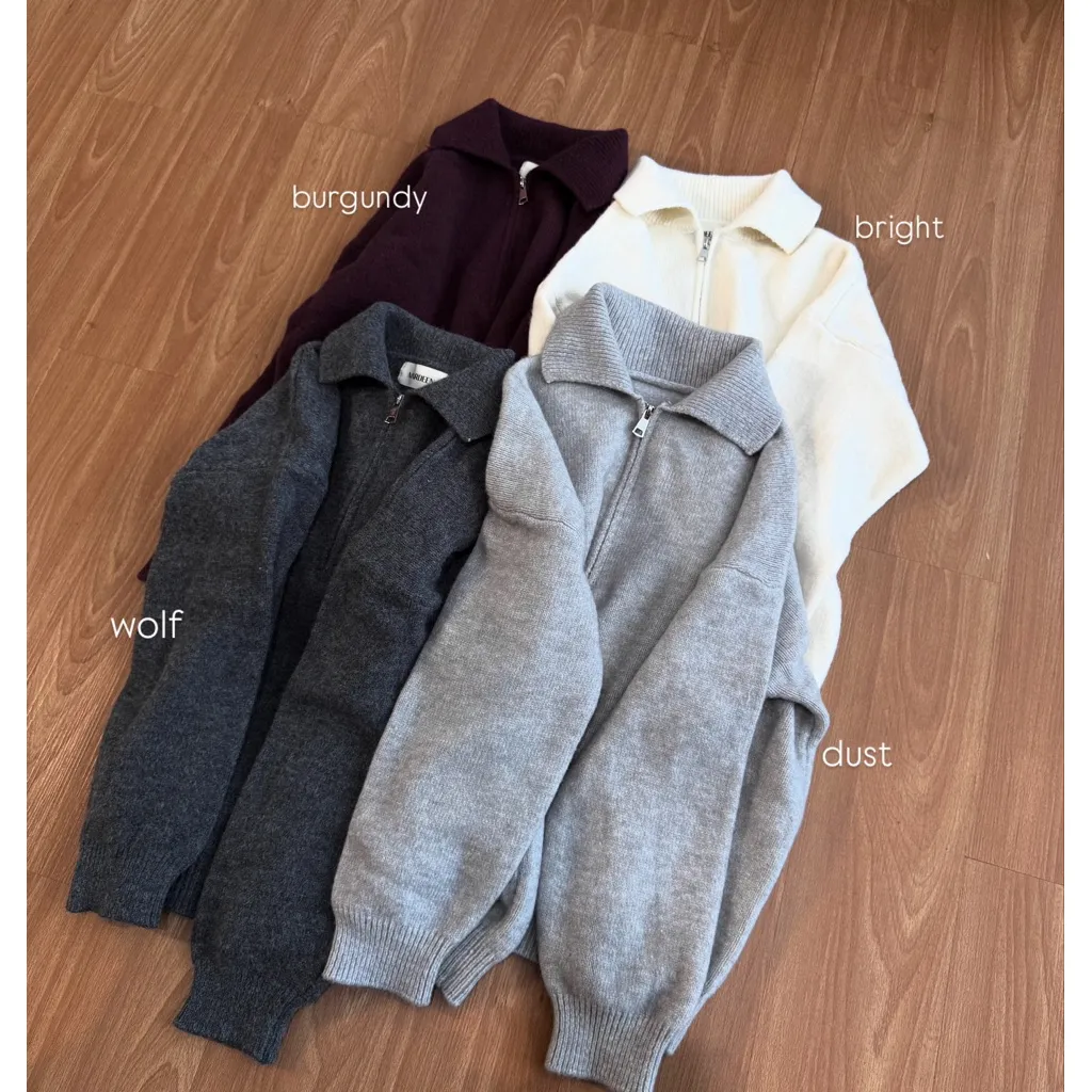 Mardeen Joy Halfzip Sweater Unisex | Sweater | Halfzip Sweater | Korean Sweater | Basic Sweater
