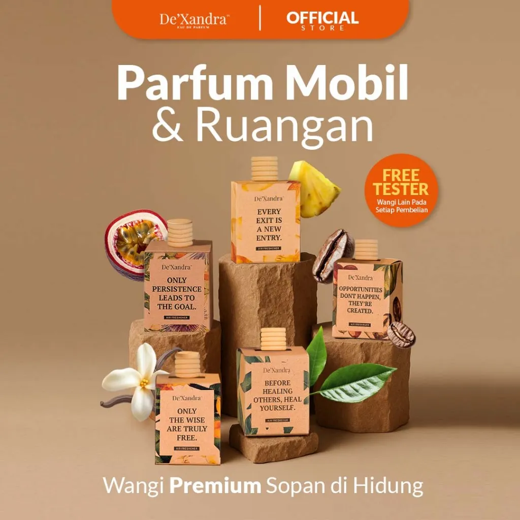Dexandra Parfum Mobil dan Pengharum Ruangan Mewah Tahan Lama Pewangi Aroma Terapi Essential Oil