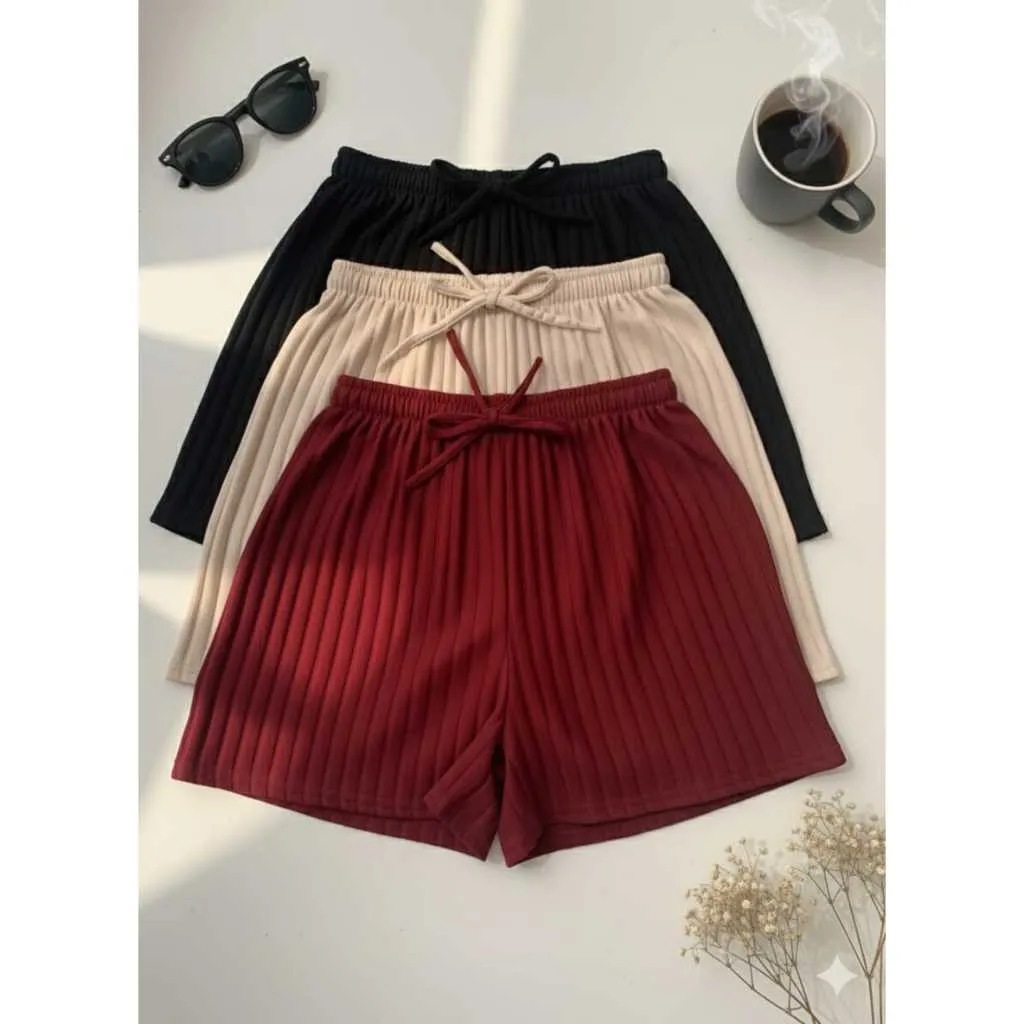 80rb get 6pcs Shortpants Knit Celana Pendek