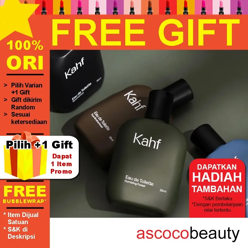 KAHF Parfum 100 ml | 35 ml | EDT Eau de Toilette Perfume Pria Wangi Revered Oud Waterfall
