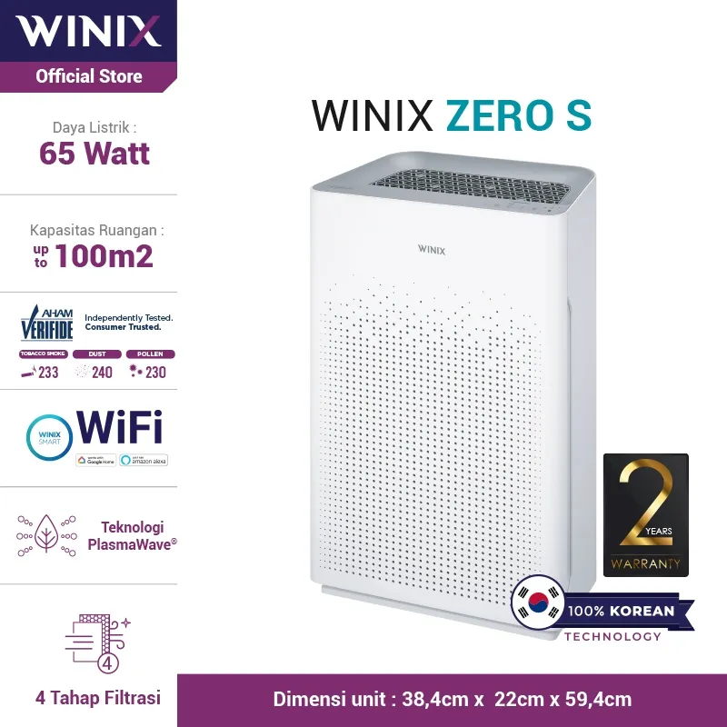Winix Zero S Smart WiFi Air Purifier / Pembersih Udara