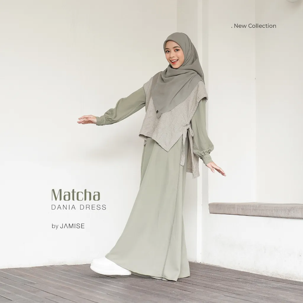 Jamise | Dania Dress - Gamis Vest Tali Casual Korean Style