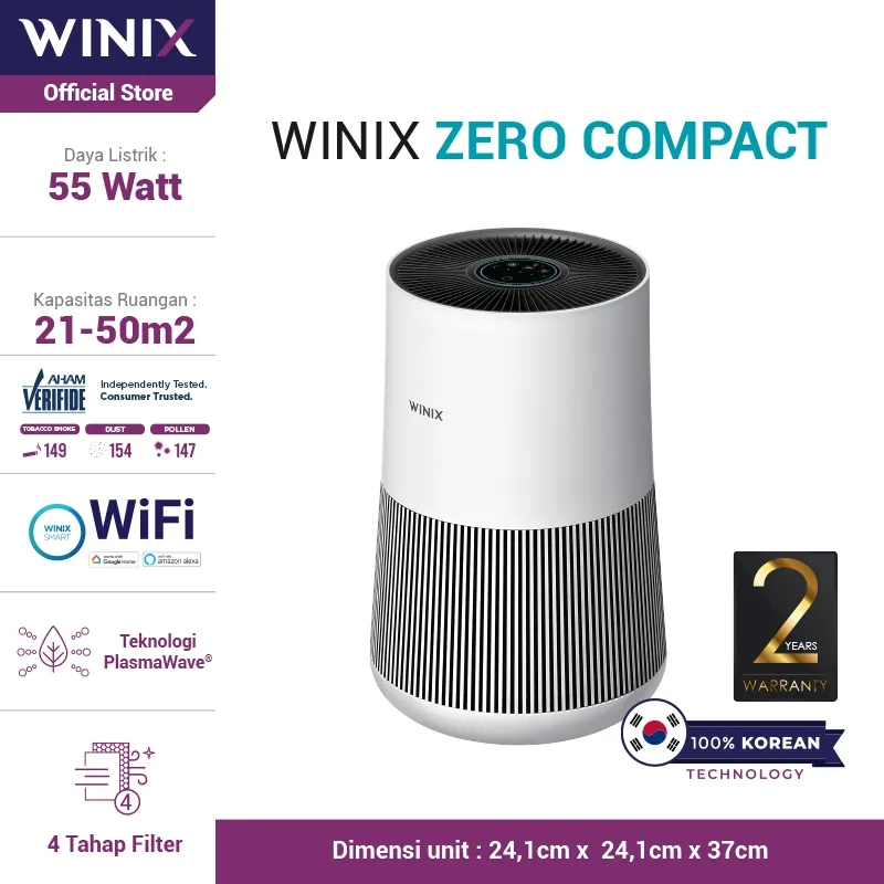 Winix Zero Compact Smart Wifi Air Purifier / Pembersih Udara
