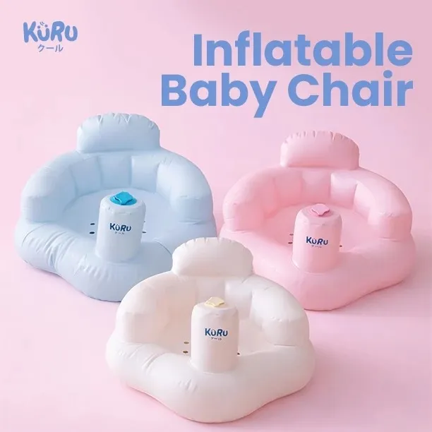 KURU Inflatable Baby Chair | Kursi Sofa Angin Bayi Tiup Pompa Built in / Kursi Sofa Duduk Anak Bayi