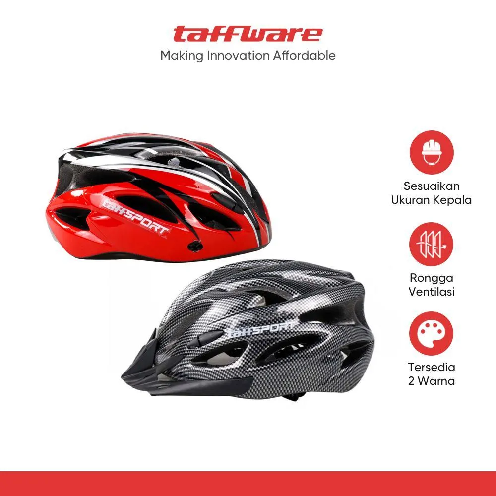TaffSPORT Helm Sepeda Bicycle Road EPS Foam PVC Shell