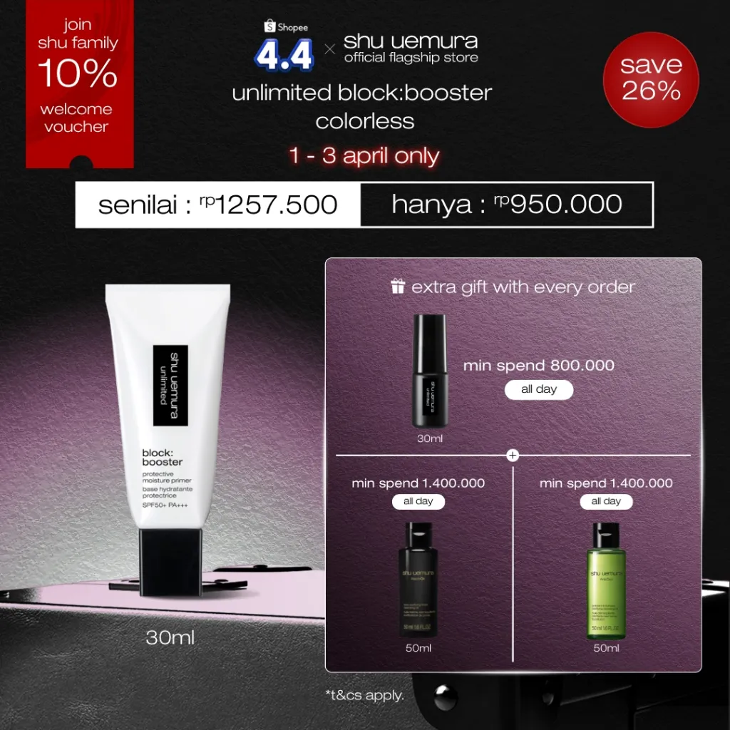 Shu Uemura Unlimited Block:Booster Protective Moisture Face Primer