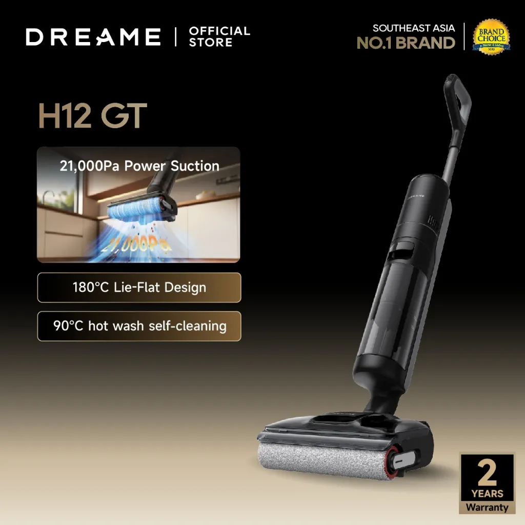 [New Arrival] Dreame H12 GT Vacuum & Pel Lantai Tanpa Kabel | Daya Hisap 21.000Pa | Rebah 180° | Wet & Dry Vacuum | Garansi 24 Bulan Local Warranty