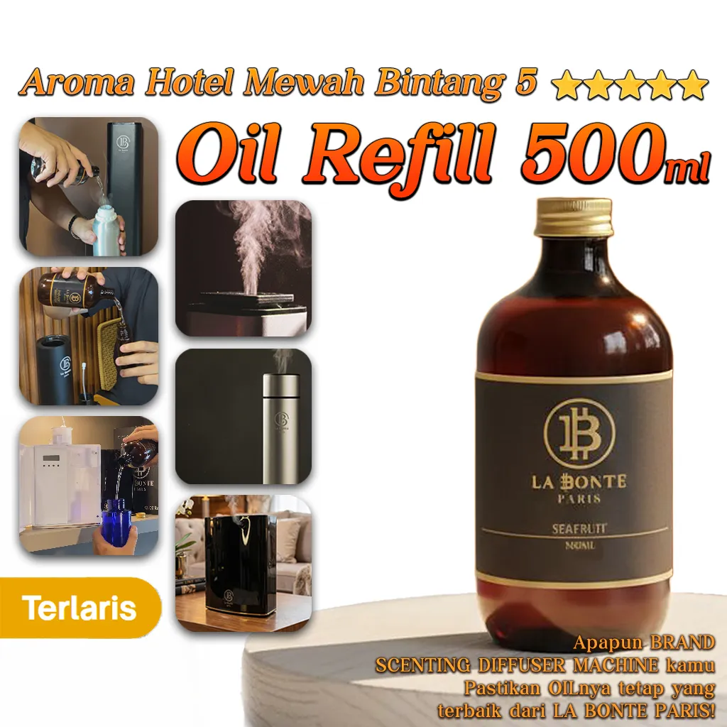 La Bonte Refill Oil Scenting Diffuser Machine Aromatherapy 500ml ( 28 Aroma Hotel Mewah )