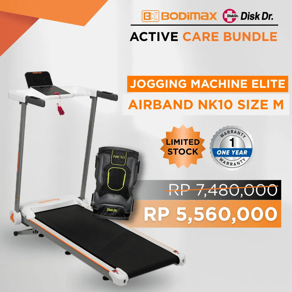 Bundling Bodimax x Disk Dr NK10 (M) / Active Care Bundle / Treadmill / Terapi Lutut / Elliptical