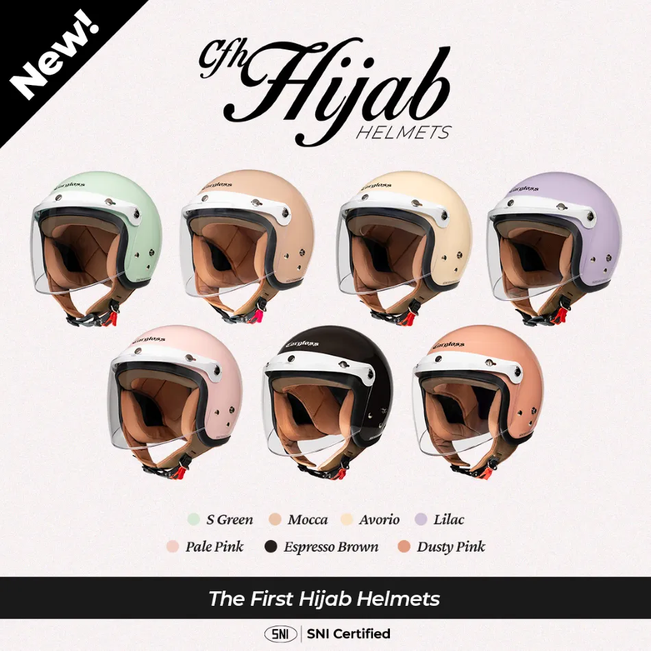 Cargloss CFH Hijab Retro Helm Half Face