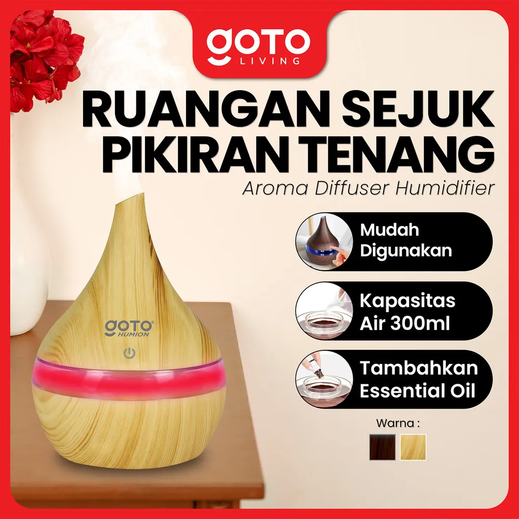 Goto Humion Humidifier Diffuser Aroma Terapi Essential Oil Pelembab